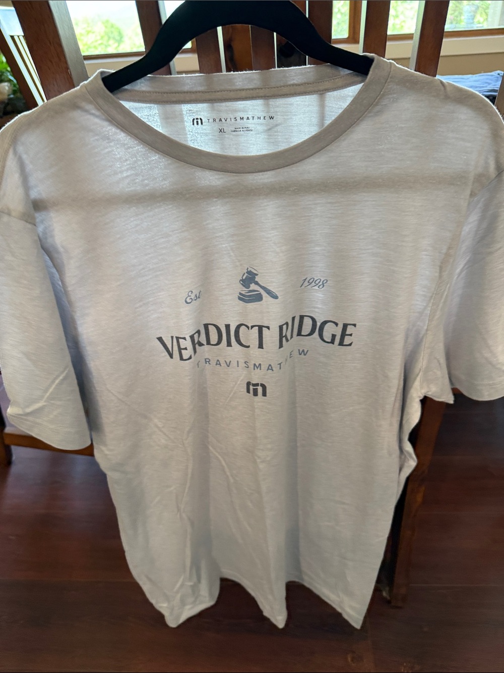 Travis Mathew Light Gray Verdict Ridge Graphic Short Sleeve Tee